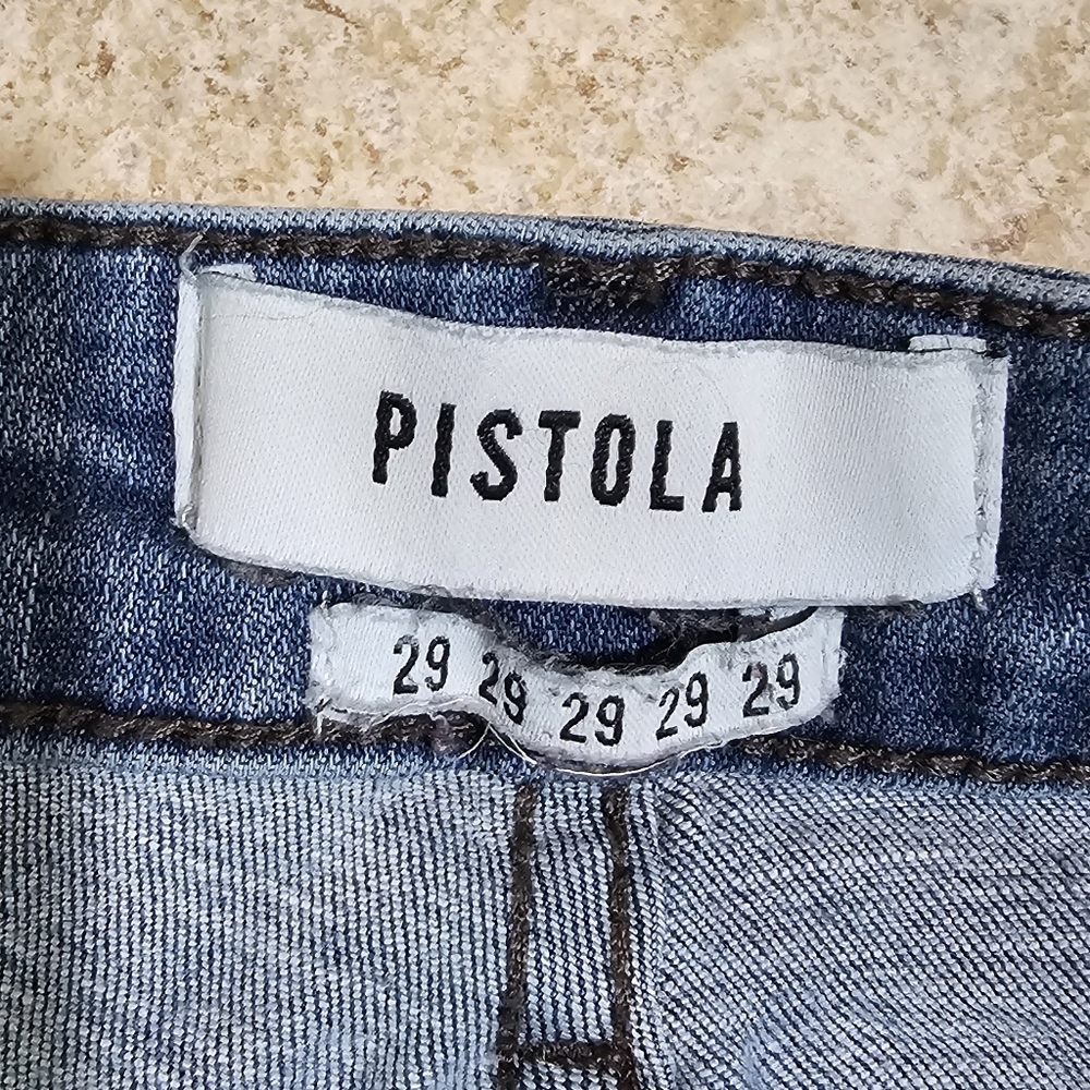 Pistola Size 29 Light Wash Skinny Jeans Stretch Denim Classic Mid Rise Retro Y2K - Picture 3 of 7